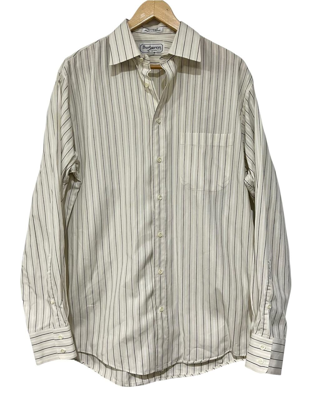 Vintage Burberrys of London Stripe Button Up Dress Shirt Mens 16 - 35 USA Made
